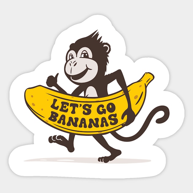 Let's Go bananas Sticker by OnePresnt